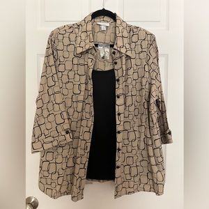 Dress Barn Woman Blouse with attached Cami Size 18/20 NWT